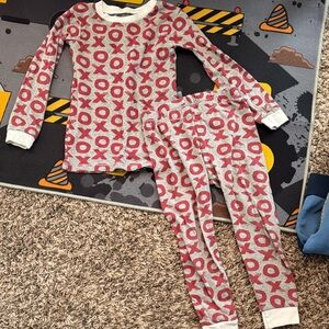 Burt's Bees Red and White XO Kids Pajama Set